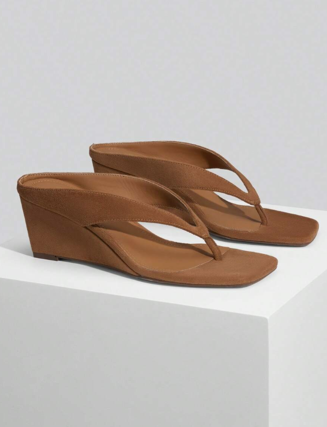 Athlefit Thong Wedge Sandals