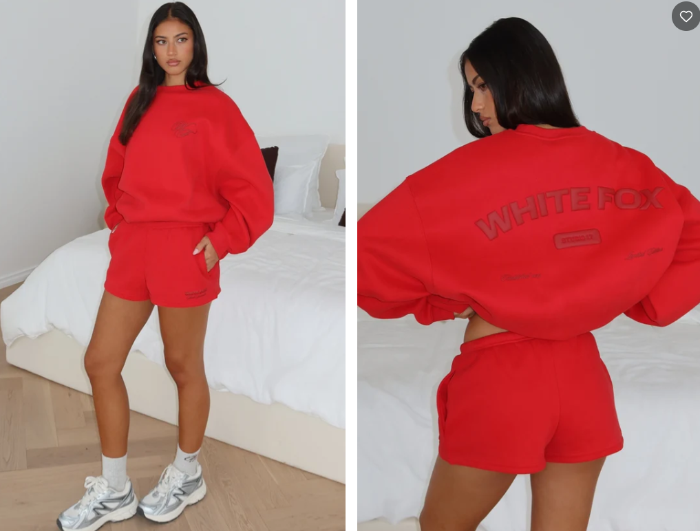 Studio 17 Raven Oversized Drop Shoulder Sweater Red