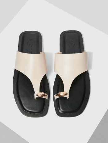 MOTF Beige Flat Sandals