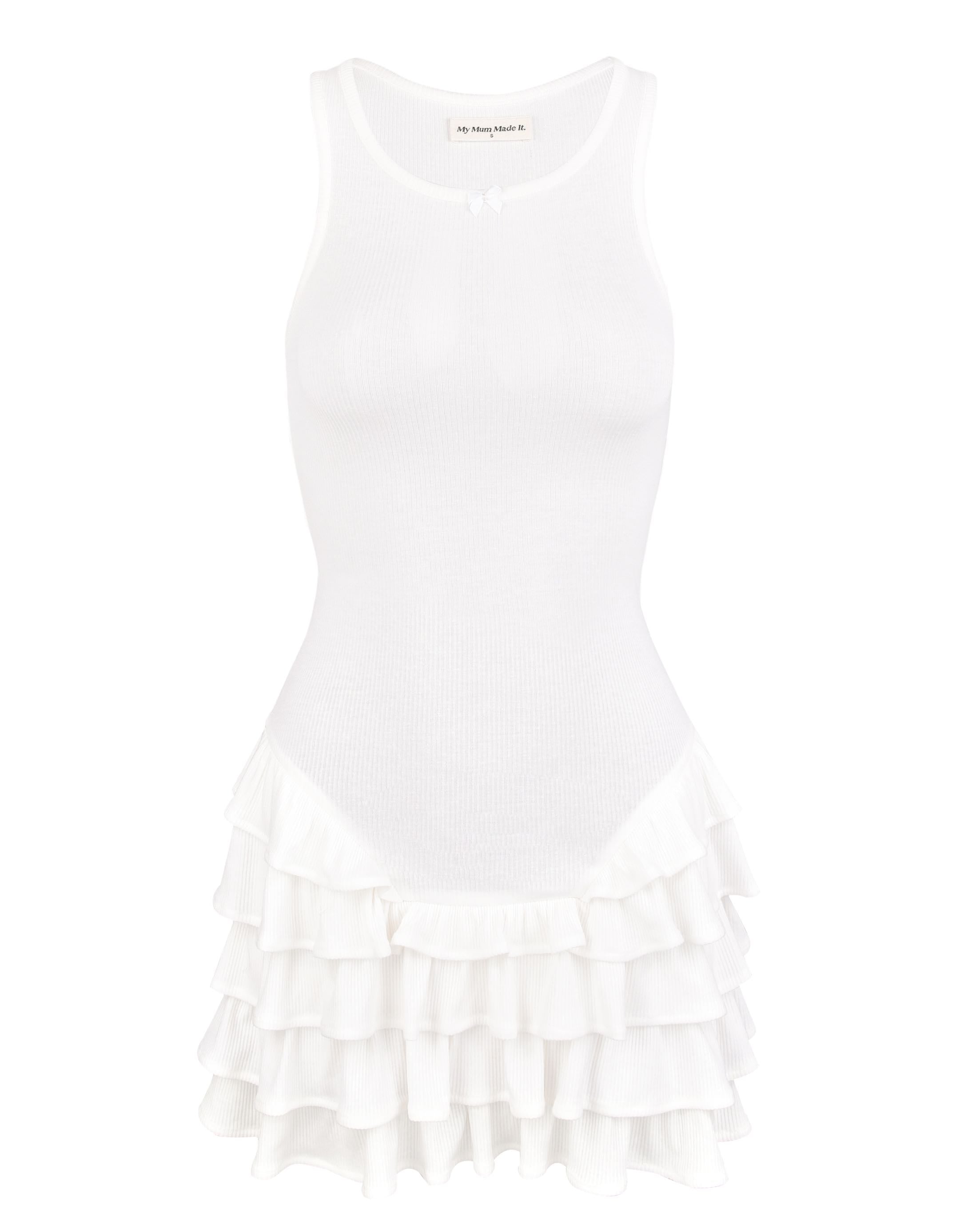 My Mum Made It Frill Tank Mini Dress