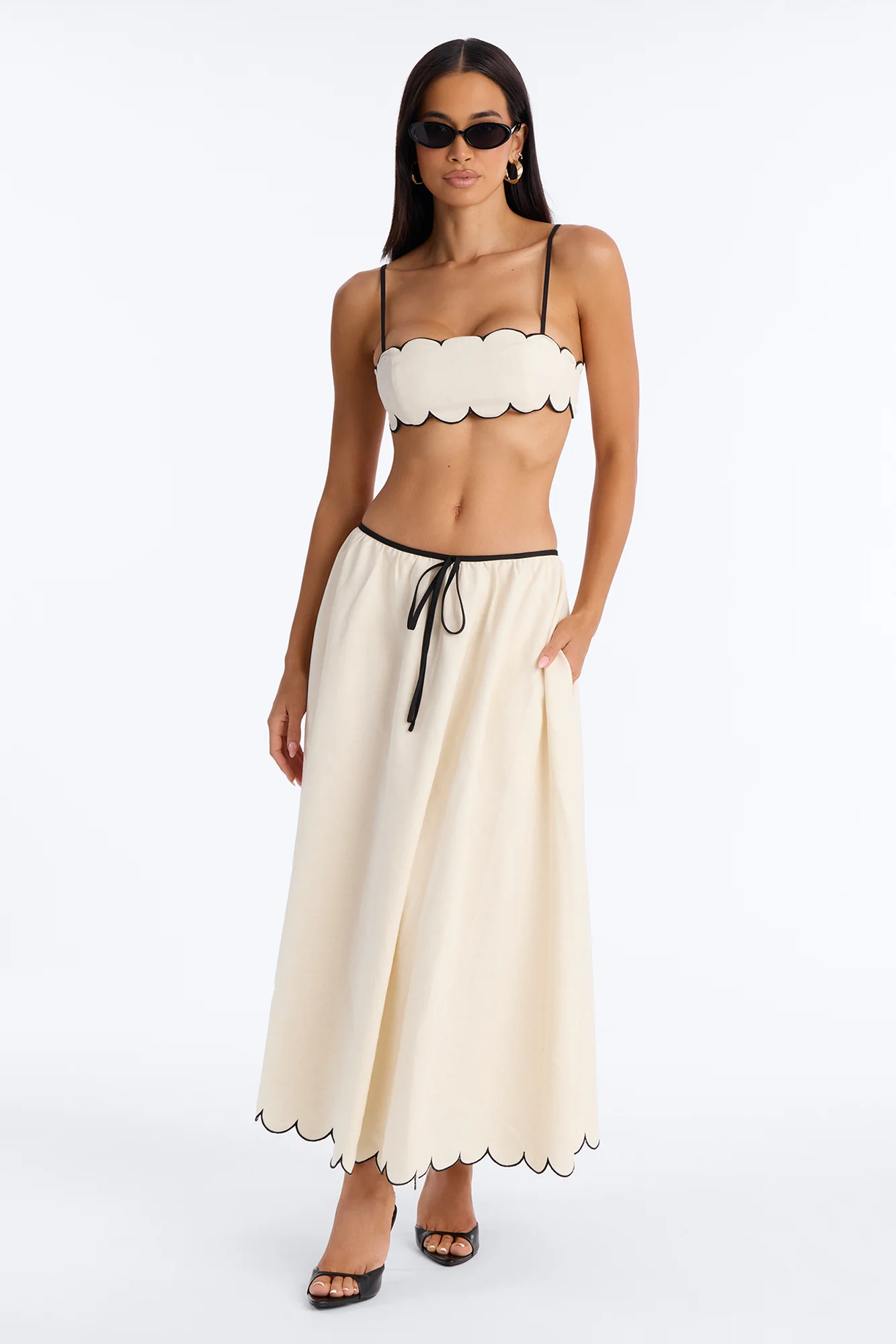 Sloane Linen Midi Skirt Set