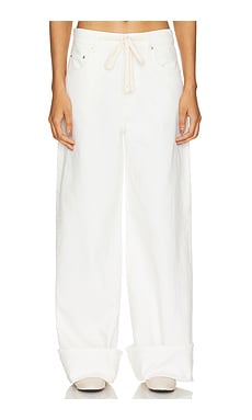 GRLFRND Lucia Drawstring Baggy Wide Leg Jeans in Arroyo