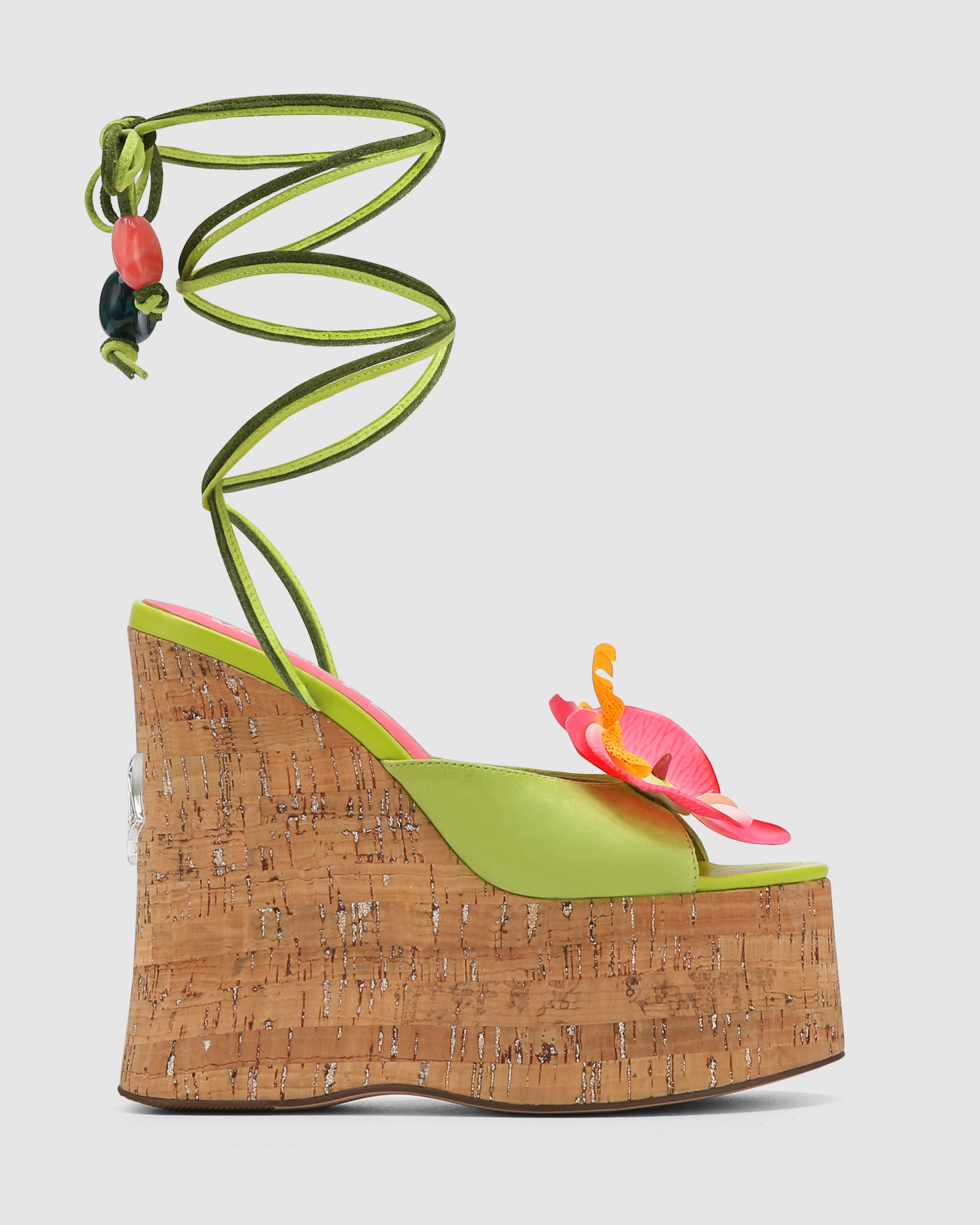 Naked Wolfe Sunflower Green Suede Platform Shoes