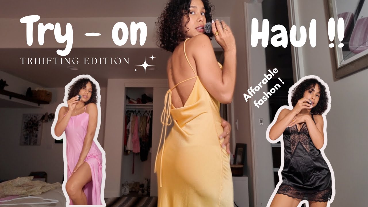 Thrifting Vlog and Clothing Try-On Haul video thumbnail